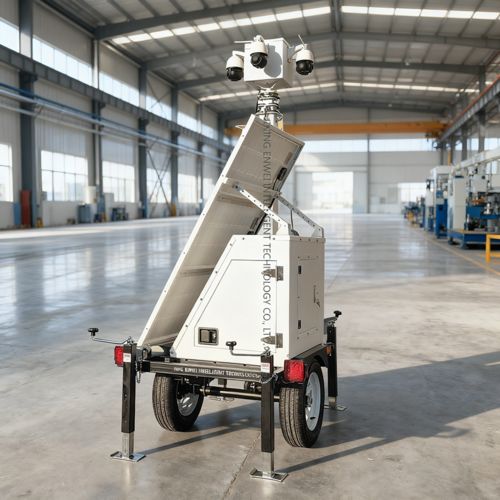 Latest company news about Portable Solar Power Panels Camera CCTV Trailer for Warehouse Monitoring