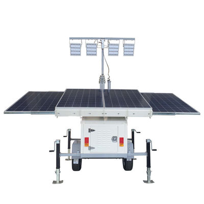 البرج الضوئي الهجين الشمسي مع 4 * 300W ألواح شمسية 4 * 200Ah بطاريات للصحراء