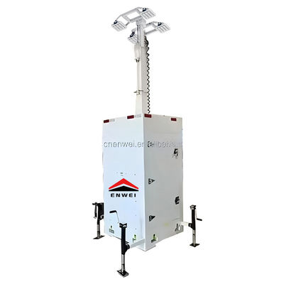 هيكل مضغوط أبراج الإضاءة المحمولة المضيئة المرتفعة 4 * 100W أضواء مضيئة للإضاءة المؤقتة
