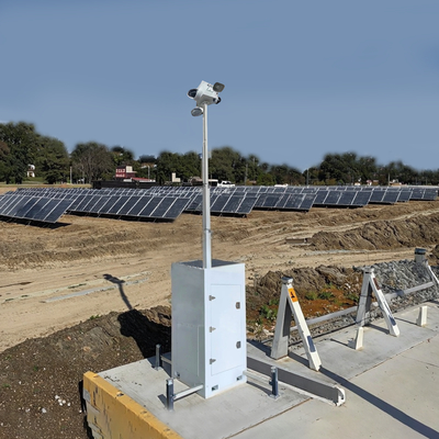 برج كاميرات المراقبة الأمنية CCTV المحمول لمراقبة مواقع البناء