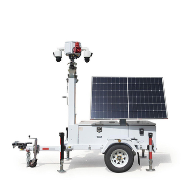 quality مقطورة كاميرات مراقبة تعمل بالطاقة الشمسية مع ألواح شمسية قابلة للطي لمراقبة مواقع البناء factory
