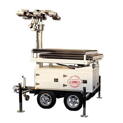 360 درجة قابلة للتعديل برج الضوء يعمل بالطاقة الشمسية للإنقاذ في حالات الطوارئ والمواقع