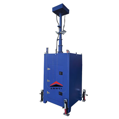 Simple Installation Mobile Security Camera CCTV Tower For Industrial Park Monitoring