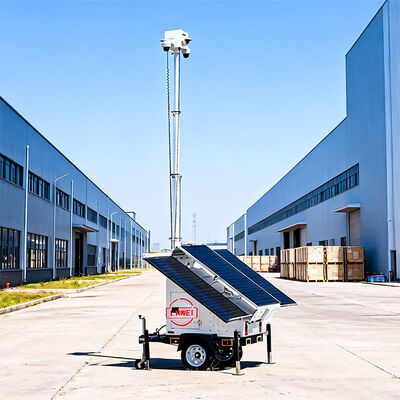 مقطورة أمن متنقلة مقاومة للعوامل الجوية لا تحتاج إلى طاقة خارجية لهندسة المشاريع