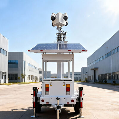 مقطورة كاميرات متكاملة تعمل بالطاقة الشمسية لإغاثة الكوارث مقطورة أمن محمول محمول