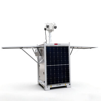 برج مراقبة الفيديو المحمول لمراقبة خارج الشبكة على مدار الساعة في المواقع النائية