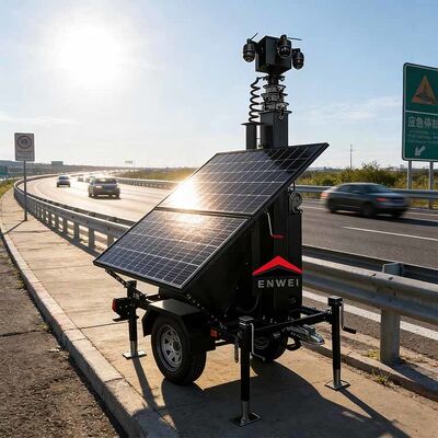 تغطية كاملة للكاميرا الشمسية المصغرة مقطورة أمن المراقبة الشمسية للمراقبة في المنتزه الصناعي