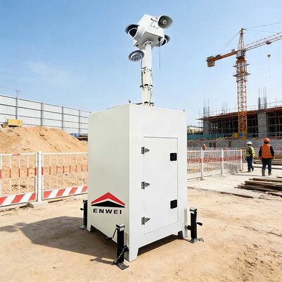 برج مراقبة متنقل محمول بتقنية الدوائر التلفزيونية المغلقة في الهواء الطلق مع شبكة لاسلكية للأمن المؤقت
