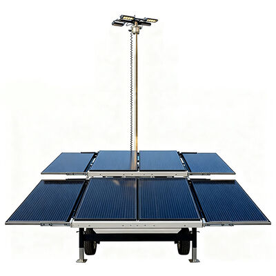 برج مصباح شمسي صناعي مع 6 * 120W LED 7m الصدر الهيدروليكي لإضاءة 32H